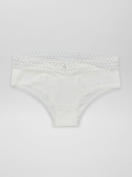 Lot de 3 shorties avec dentelle - Kiabi