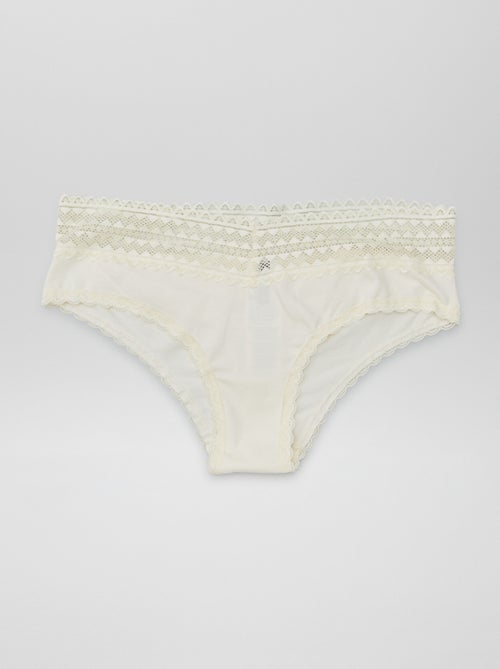 Lot de 3 shorties avec dentelle - Kiabi