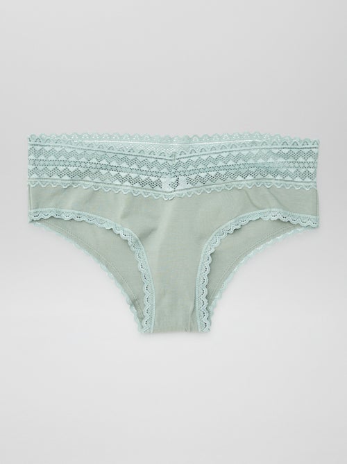 Lot de 3 shorties avec dentelle - Kiabi