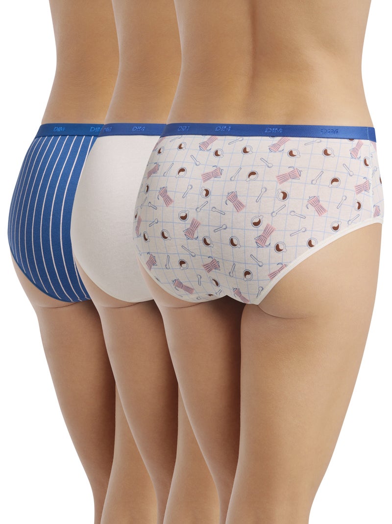 Lot de 3 Shorties Coton Les Pockets Coton Bleu foncé - Kiabi