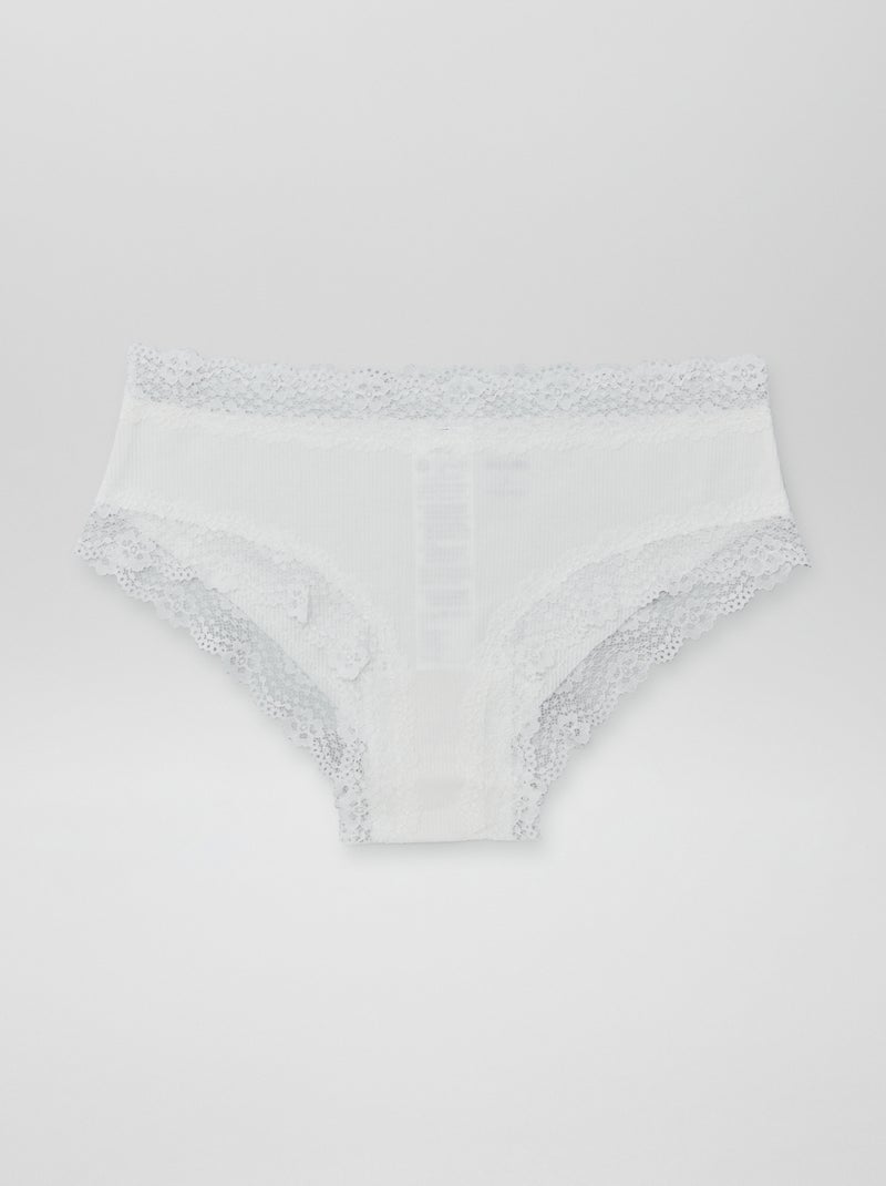 Lot de 3 shorties fines côtes GRIS - Kiabi