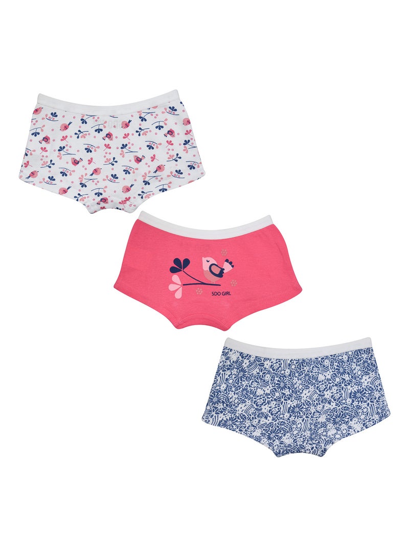 LOT DE 3 SHORTIES HELYNE ENFANT Bleu - Kiabi