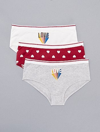 Lot de 3 shorties 'Love'