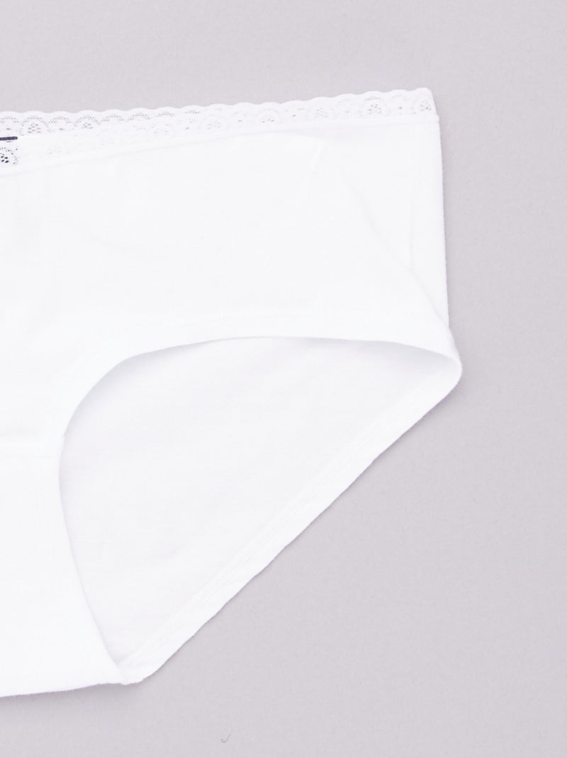 Lot de 3 shorties maternité blanc/gris/marine - Kiabi