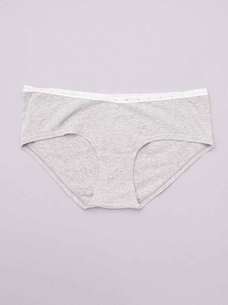 Lot de 3 shorties maternité noir/gris clair/gris foncé - Kiabi