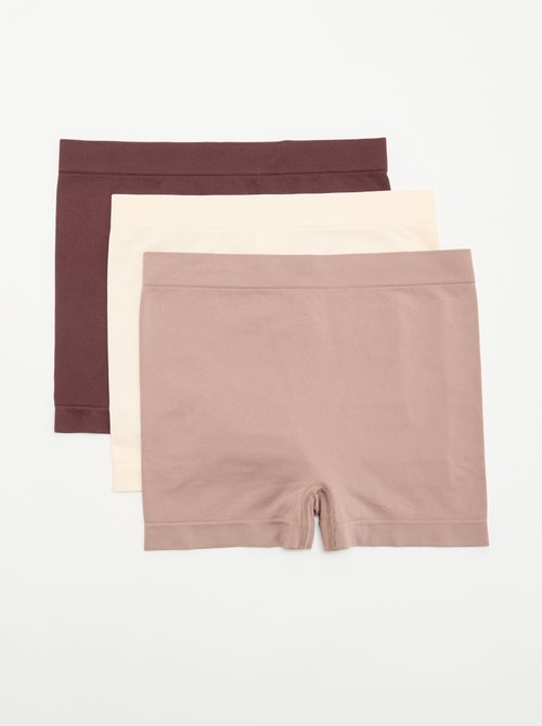 Lot de 3 shorties sans couture - Kiabi