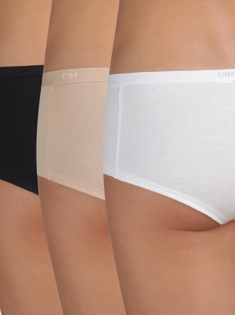 Lot de 3 shorties unis 'DIM' Blanc - Kiabi