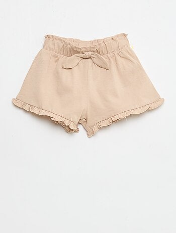 Lot de 3 shorts unis volantés