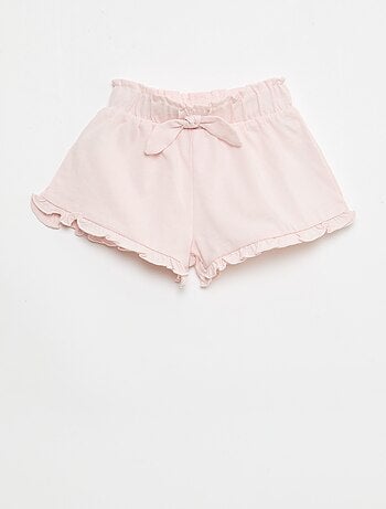 Lot de 3 shorts unis volantés