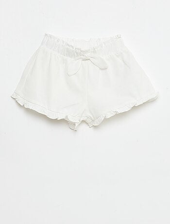 Lot de 3 shorts unis volantés