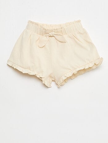 Lot de 3 shorts unis volantés