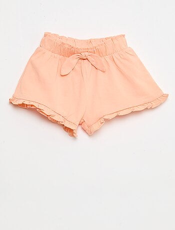 Lot de 3 shorts unis volantés