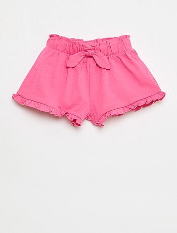 Lot de 3 shorts unis volantés