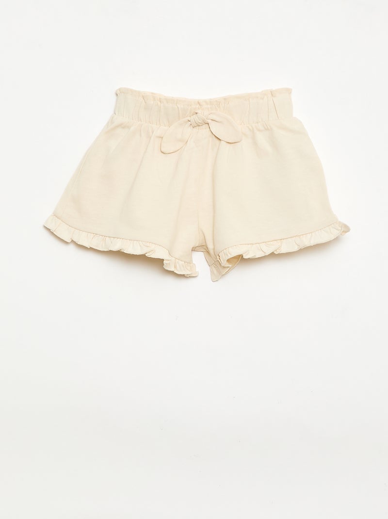 Lot de 3 shorts unis volantés Orange - Kiabi