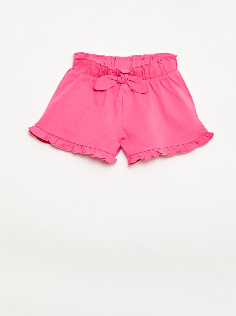 Lot de 3 shorts unis volantés Orange - Kiabi