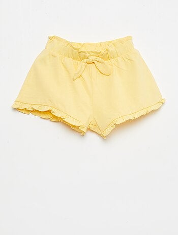 Lot de 3 shorts unis volantés