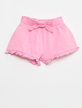 Lot de 3 shorts unis volantés