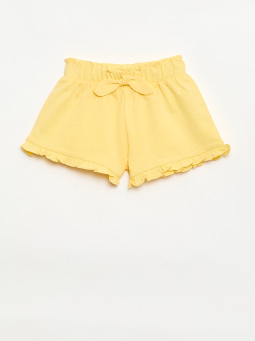 Lot de 3 shorts unis volantés - Kiabi