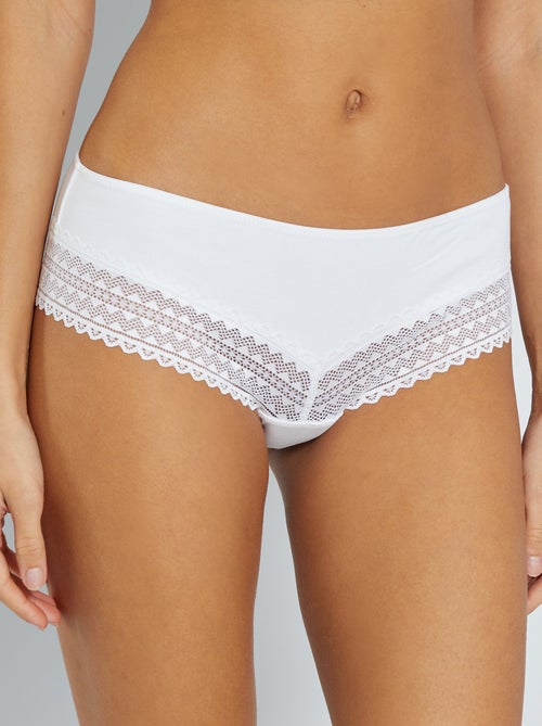 Lot de 3 shorty avec dentelle - Kiabi