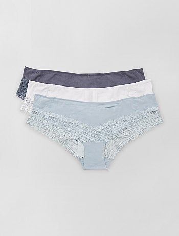 Lot de 3 shorty avec dentelle