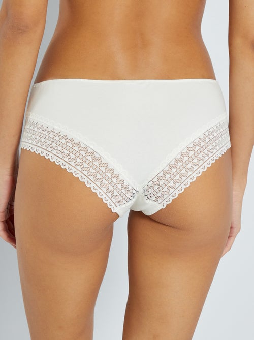 Lot de 3 shorty avec dentelle - Kiabi