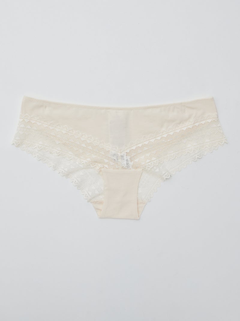 Lot de 3 shorty avec dentelle ROSE - Kiabi