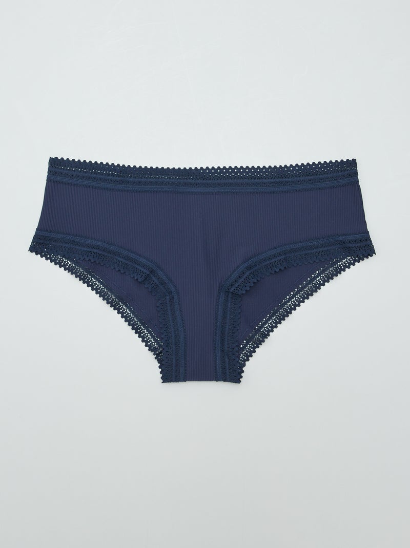 Lot de 3 shorty côtelés Violet/vert/bleu marine - Kiabi