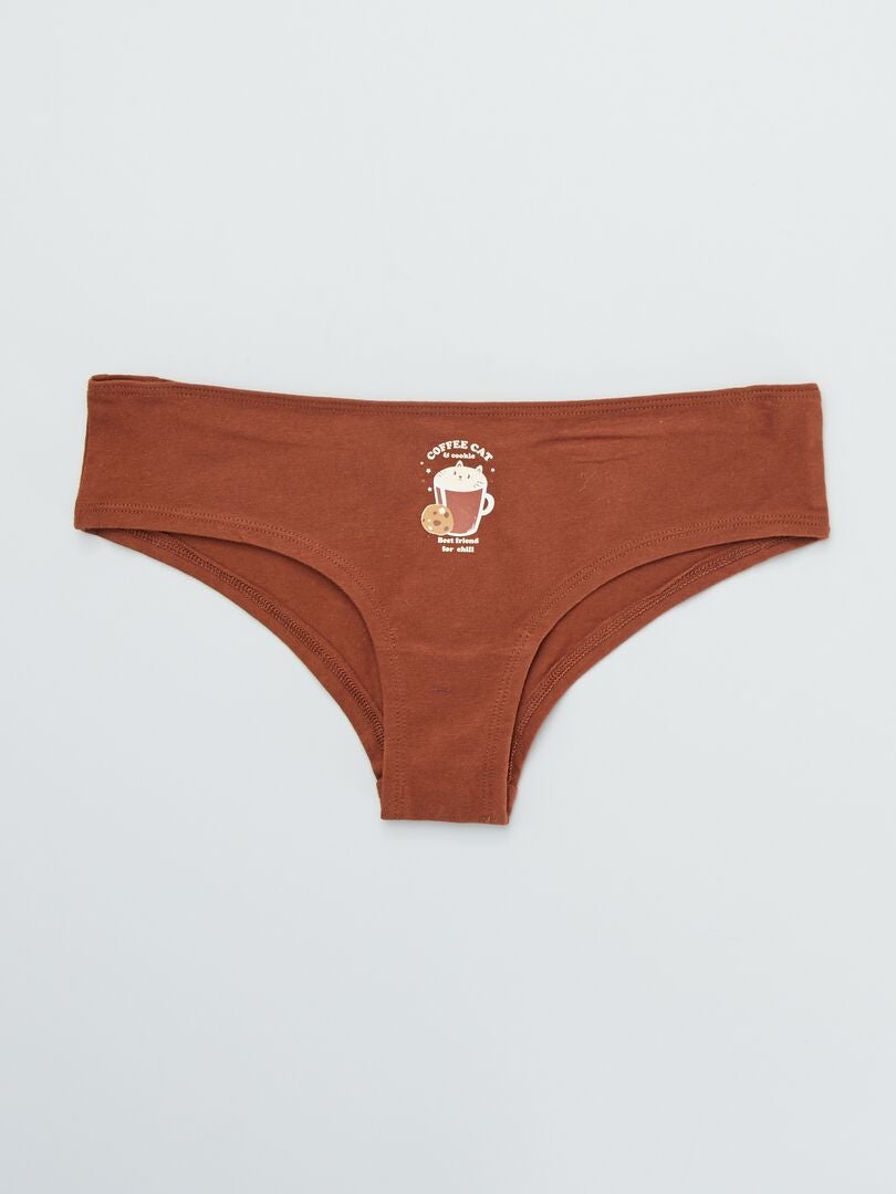 Lot de 3 shortys avec imprimés fantaisie Marron - Kiabi