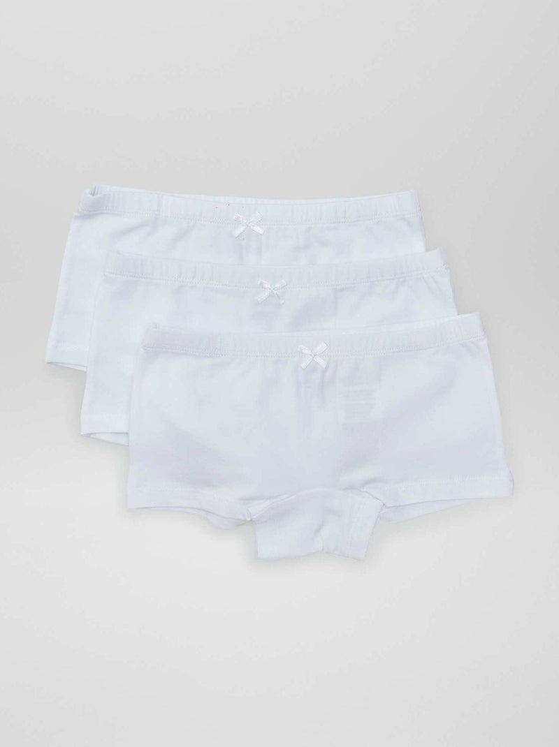 Lot de 3 shortys Blanc - Kiabi