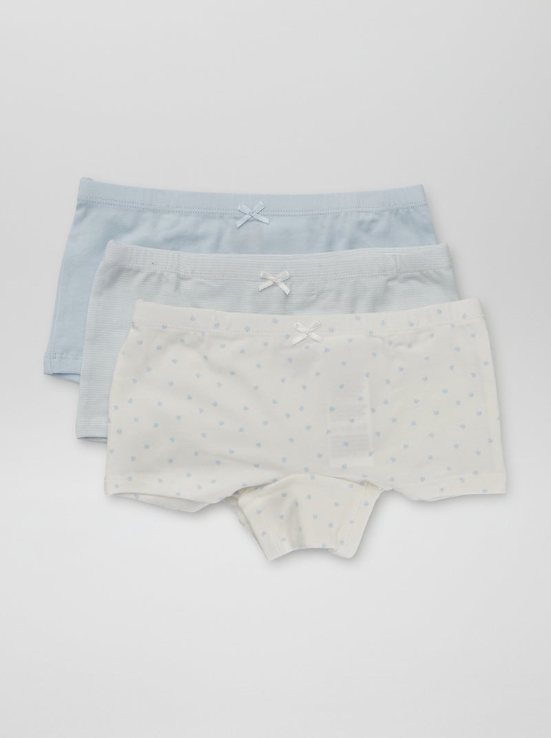Lot de 3 shortys Bleu - Kiabi