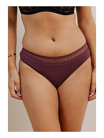 Lot de 3 shortys en coton et dentelle