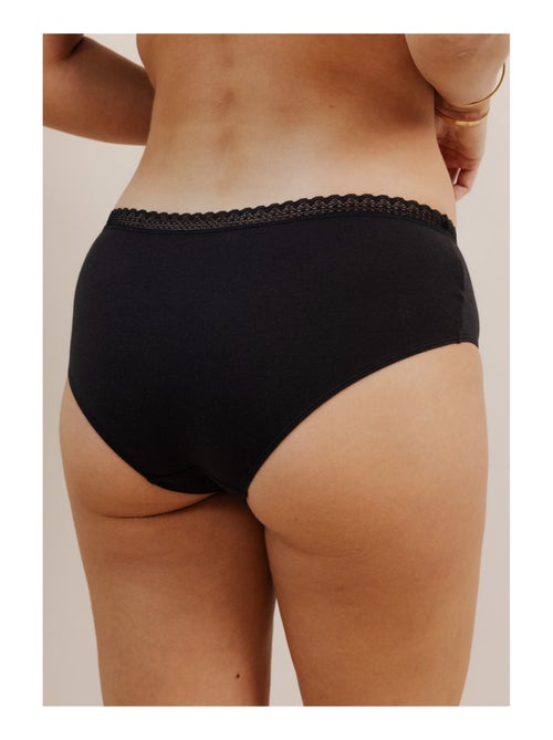 Lot de 3 shortys en coton et dentelle - Kiabi