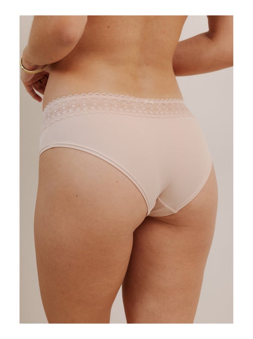 Lot de 3 shortys en microfibre et dentelle - Kiabi Lot de 3 shortys en microfibre et dentelle - Kiabi