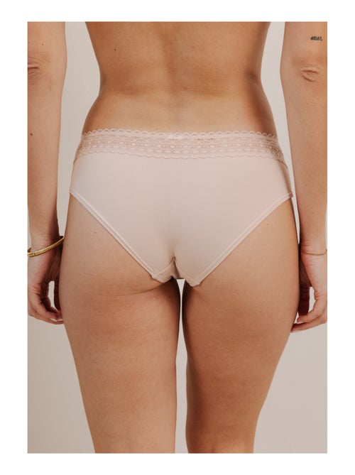 Lot de 3 shortys en microfibre et dentelle - Kiabi Lot de 3 shortys en microfibre et dentelle - Kiabi