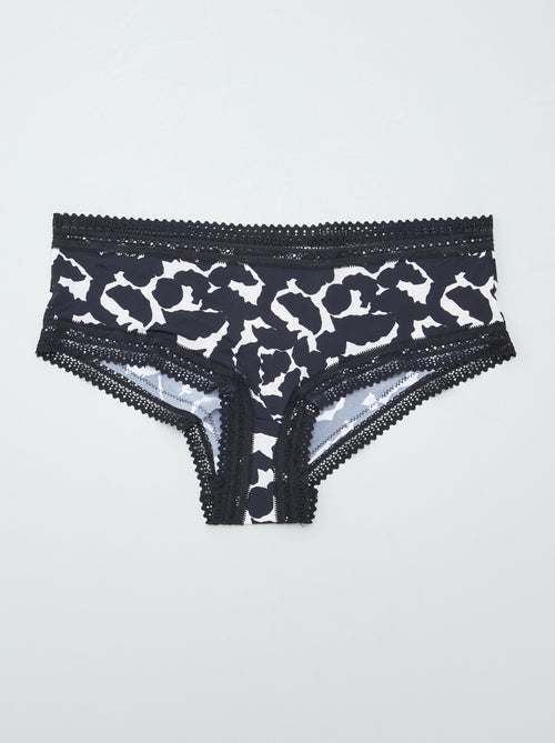 Lot de 3 shortys en microfibre imprimé - Kiabi