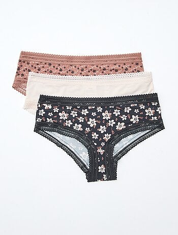 Lot de 3 shortys en microfibre imprimé