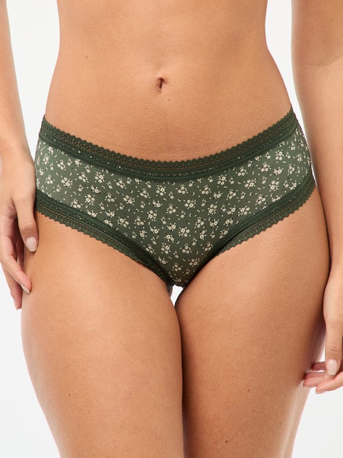 Lot de 3 shortys en microfibre imprimé - Kiabi