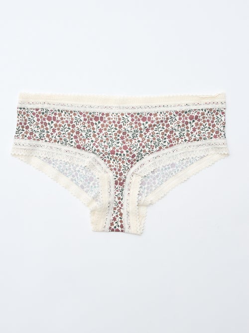 Lot de 3 shortys en microfibre imprimé - Kiabi