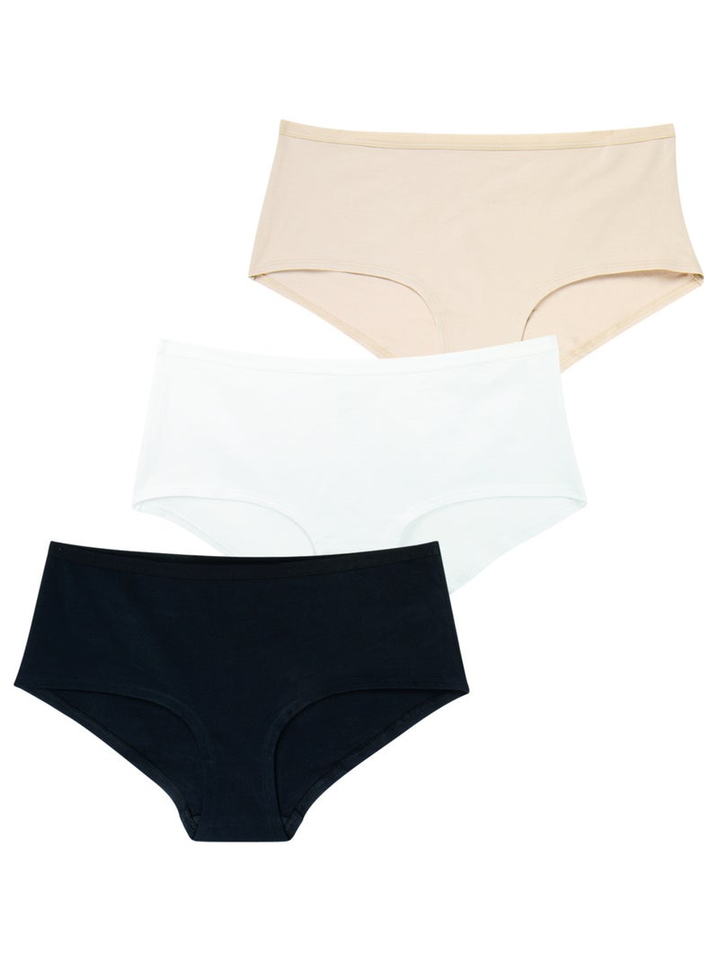 Lot de 3 shortys femme Ecopack Basic Athena Multicolore - Kiabi