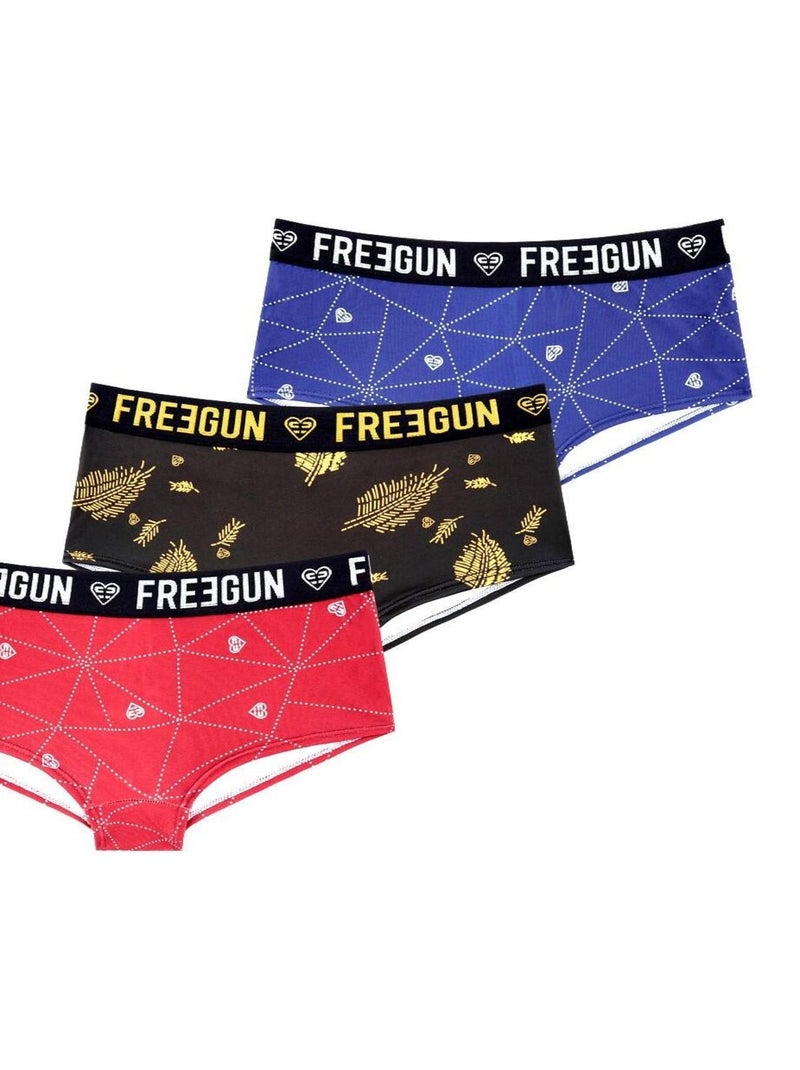 Lot de 3 Shortys fille Freegun Noir - Kiabi