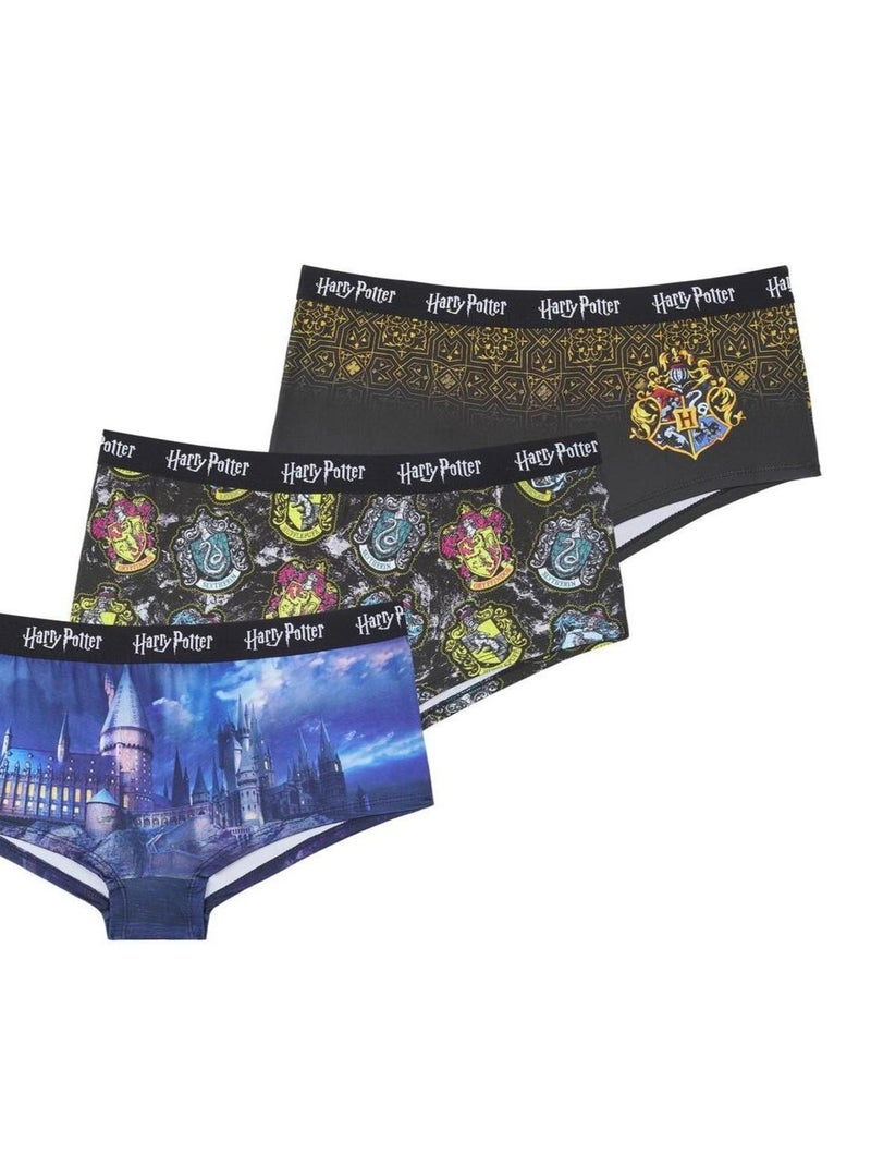 Lot de 3 shortys fille Harry Potter Noir - Kiabi