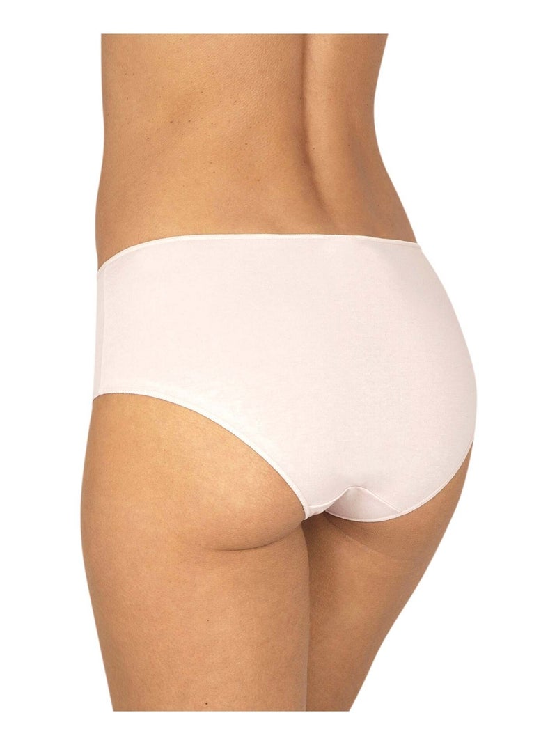 Lot de 3 shortys INTIMEMENT BIO Blanc Rose clair Bleu - Kiabi