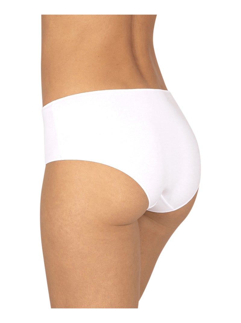 Lot de 3 shortys INTIMEMENT BIO Blanc Rose clair Bleu - Kiabi