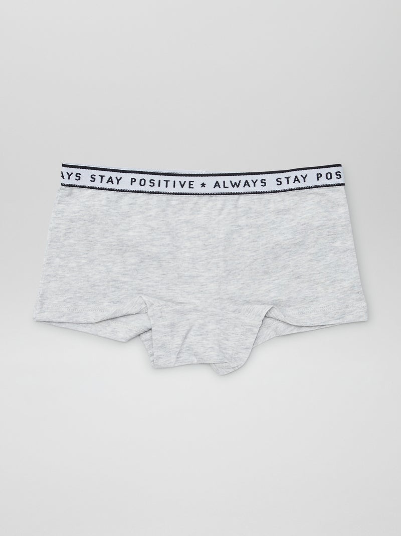 Lot de 3 shortys pour femme à motifs fantaisie Noir/blanc/gris - Kiabi