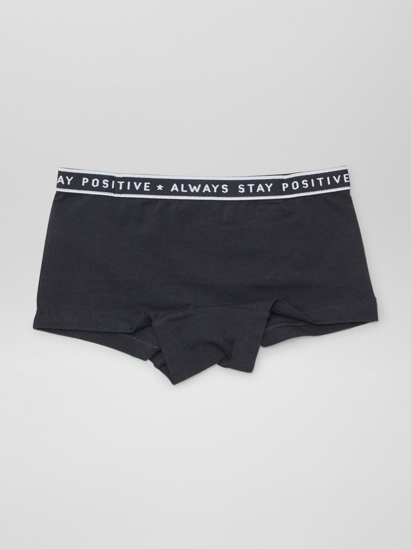 Lot de 3 shortys pour femme à motifs fantaisie Noir/blanc/gris - Kiabi