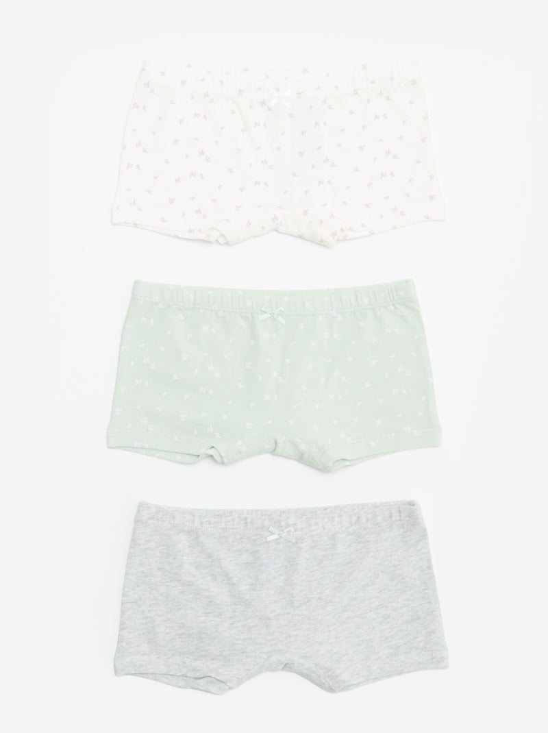 Lot de 3 shortys Vert - Kiabi