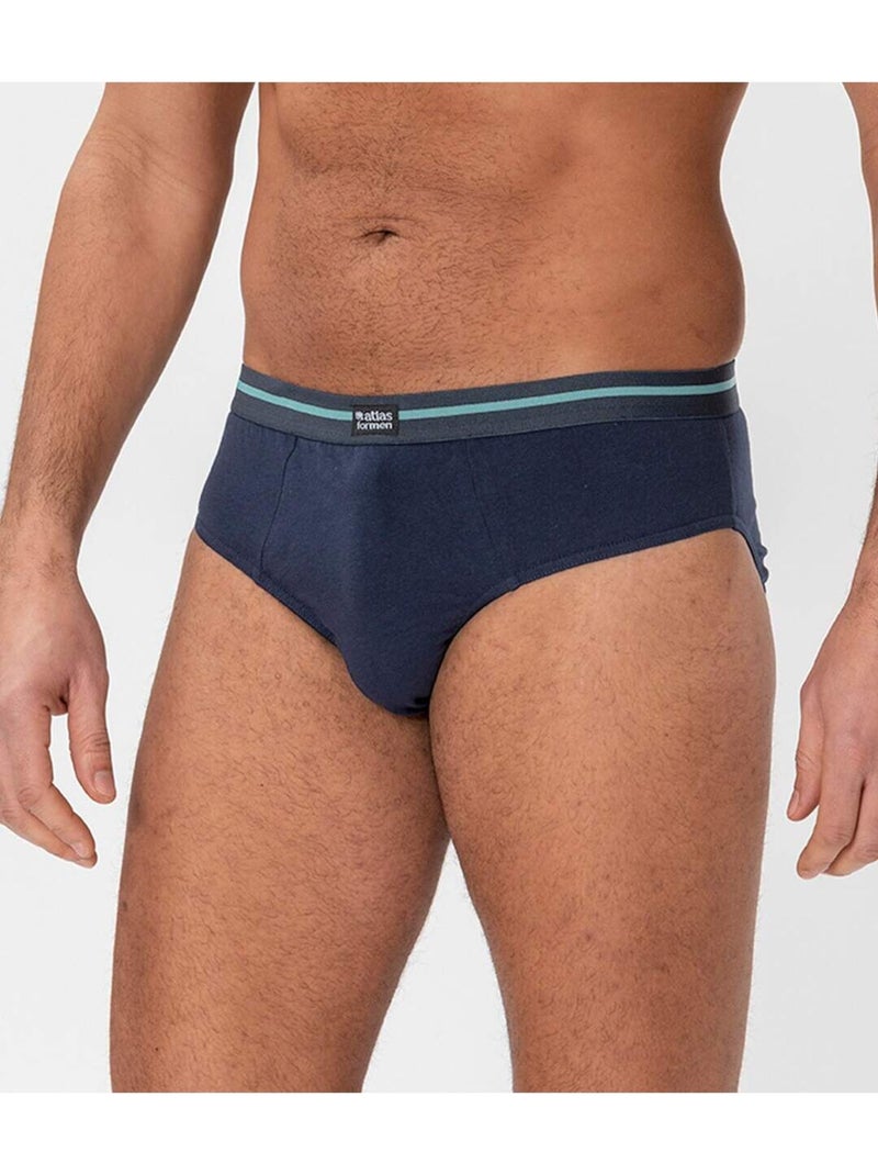 Lot de 3 Slips Atlas For Men   - ATLAS FOR MEN Bleu turquoise - Kiabi