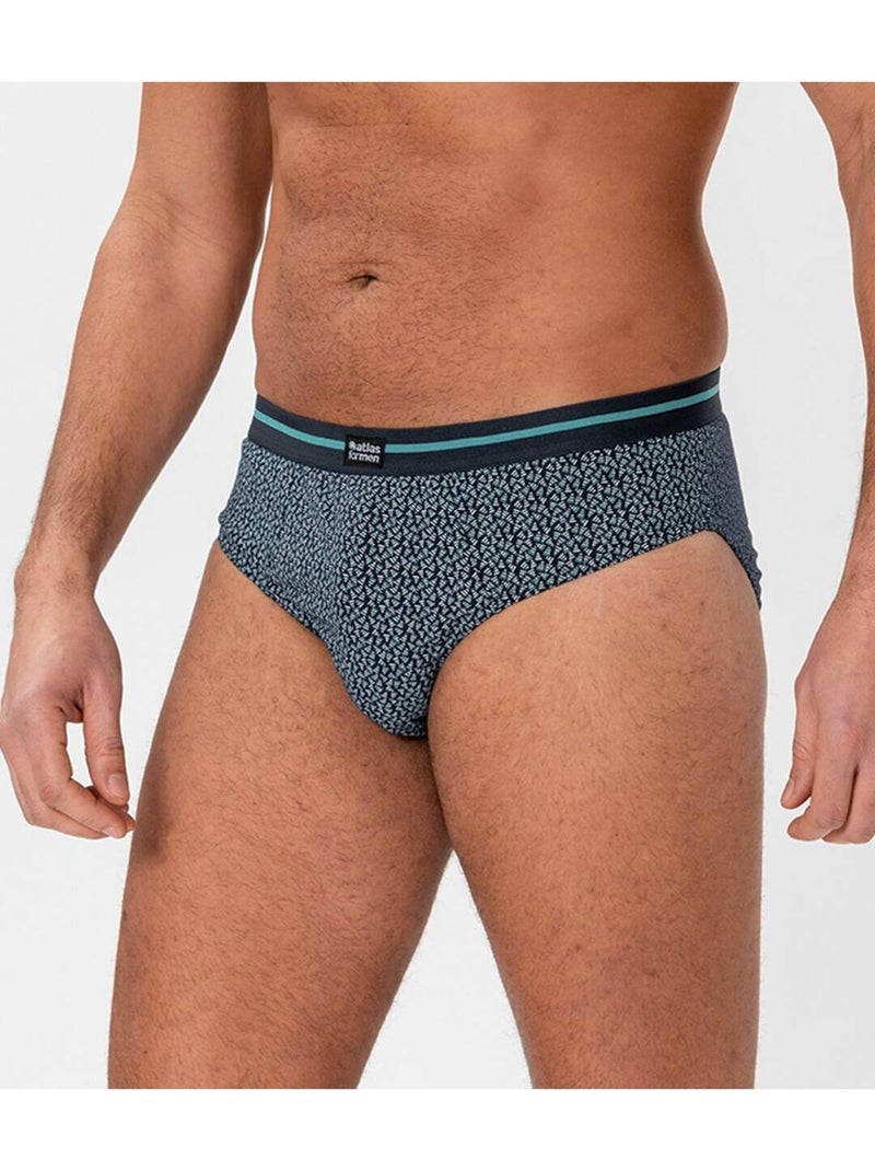 Lot de 3 Slips Atlas For Men   - ATLAS FOR MEN Bleu turquoise - Kiabi