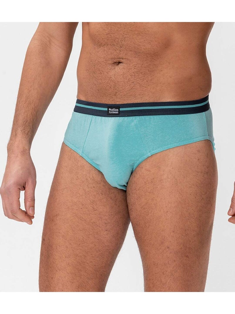 Lot de 3 slips atlas for men   - atlas for men Bleu turquoise - Kiabi