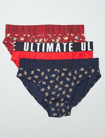 Lot de 3 slips avec imprimé